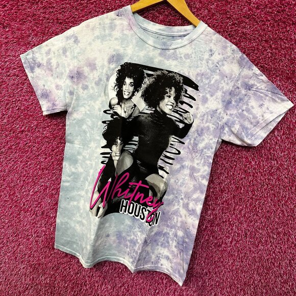 Whitney Houston I wanna Dance With Someone Tie Dye Tee Med - Picture 3 of 4